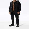 Burberry check-lined duffle coat - Black