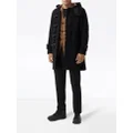Burberry check-lined duffle coat - Black