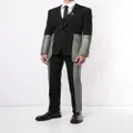 Alexander McQueen two-tone single-breasted suit jacket - Black