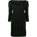 Dolce & Gabbana sweetheart-neck sheath dress - Black