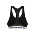 Philipp Plein logo band sports bra - Black