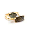 Wouters & Hendrix geometric stone embellished ring - Gold