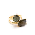 Wouters & Hendrix geometric stone embellished ring - Gold
