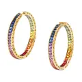 Dolce & Gabbana 18kt yellow gold diamond sapphire rainbow hoops