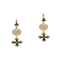 Dolce & Gabbana 18kt yellow gold sapphire drop earrings