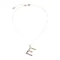 Dolce & Gabbana 18kt yellow gold initial E gemstone necklace