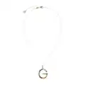 Dolce & Gabbana 18kt yellow gold initial G gemstone necklace