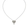 Dolce & Gabbana 18kt white gold Devotion diamond and pearl heart pendant necklace