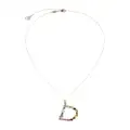 Dolce & Gabbana 18kt yellow gold initial D gemstone necklace