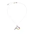 Dolce & Gabbana 18kt yellow gold initial P gemstone necklace