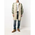 Dsquared2 contrast-sleeve single-breasted coat - Neutrals