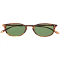 Garrett Leight Kinney round-frame sunglasses - Brown