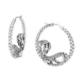 John Hardy Legends Naga sapphire hoop earrings - Silver