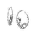 John Hardy Legends Naga sapphire hoop earrings - Silver