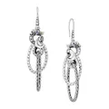 John Hardy Legends Naga sapphire drop earrings - Silver