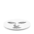 Fornasetti face-print round plate - White