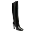 Saint Laurent Jane monogram leather boots - Black