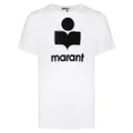 ISABEL MARANT logo print linen T-shirt - White
