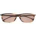 BOSS tortoiseshell-effect square-frame sunglasses - Brown