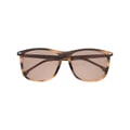 BOSS tortoiseshell-effect square-frame sunglasses - Brown