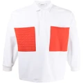 Ports V contrasting pocket polo shirt - White