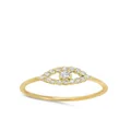 Jennifer Meyer 18kt yellow gold mini diamond open Evil eye ring