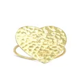 Jennifer Meyer 18kt yellow gold hammered Heart ring