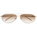 Linda Farrow 22kt gold-plated Roberts pilot-frame sunglasses