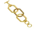 Oscar de la Renta oversized elongated octagon link bracelet - Gold