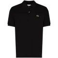 Lacoste logo-patch short-sleeve polo shirt - Black