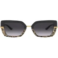 Dolce & Gabbana Eyewear Half Print square-frame sunglasses - Black