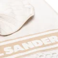 Jil Sander logo-tape cotton towel - Neutrals