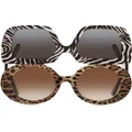 Dolce & Gabbana Eyewear chunky double sunglasses - Black
