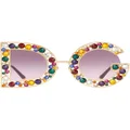 Dolce & Gabbana Eyewear DG Crystal embellished sunglasses - Purple