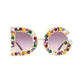 Dolce & Gabbana Eyewear DG Crystal embellished sunglasses - Purple