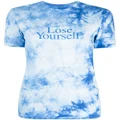 Rabanne slogan print tie-dye T-shirt - Blue