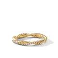 David Yurman 18kt yellow gold Petite Infinity diamond band ring