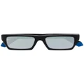 MSGM square-frame logo-print sunglasses - Black