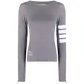 Thom Browne 4-Bar compression long-sleeve top - Grey