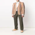 Walter Van Beirendonck Pre-Owned Sharp stripe-print blazer - Brown
