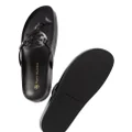 Tory Burch Miller monogram flat sandals - Black