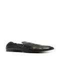 Dolce & Gabbana logo-embroidered leather loafers - Black