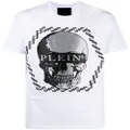 Philipp Plein crystal-skull crew neck T-shirt - White