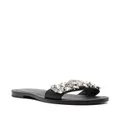 Philipp Plein embellished leather sandals - Black