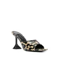 Philipp Plein leopard-print square-toe sandals - Black
