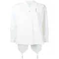 Dion Lee logo-print snap fastening shirt - White