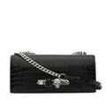 Alexander McQueen Jewelled crocodile effect bag - Black