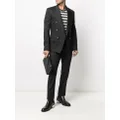 Balmain embossed-button double-breasted blazer - Black