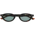 Lesca Gaston round frame sunglasses - Brown