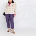 ISABEL MARANT Lenora check-print double-breasted jacket - Neutrals